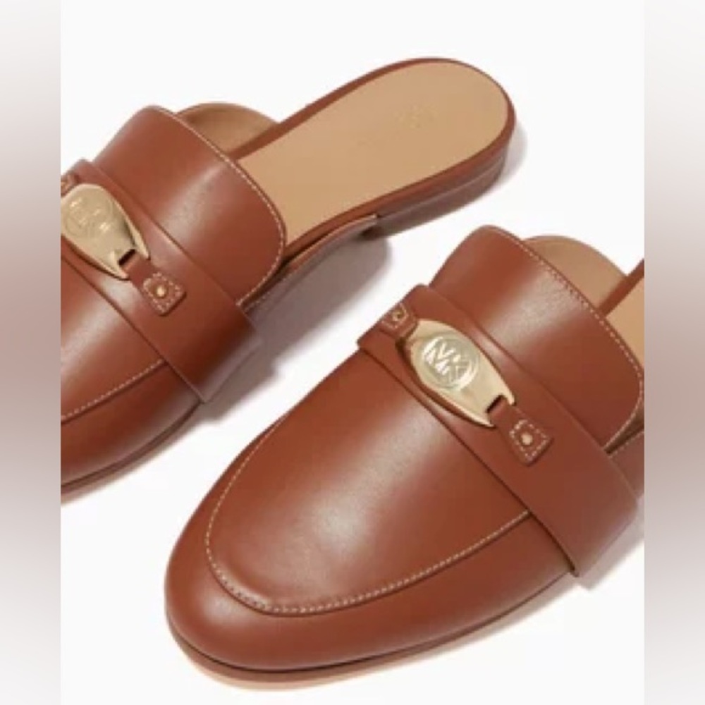 MICHAEL KORS Brown Blythe Flat Mule/Loafers